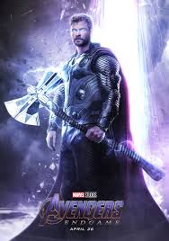 thor with his hammer and lights