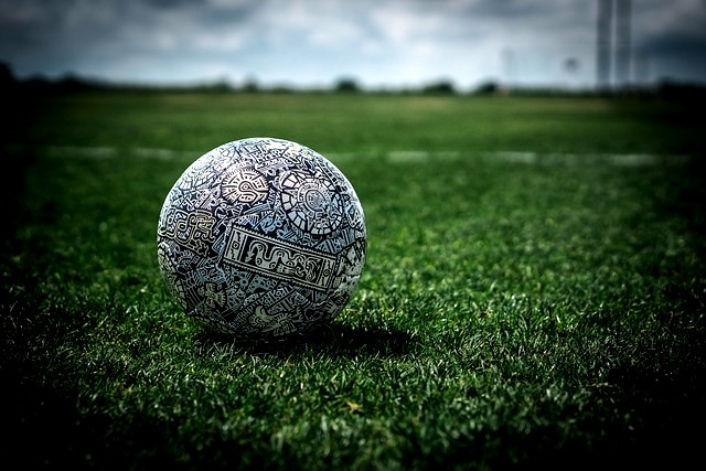 cool looking soccer ball on field