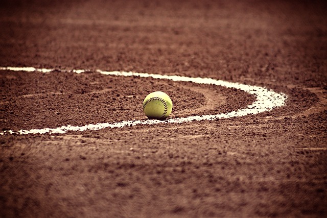 softball on dirt