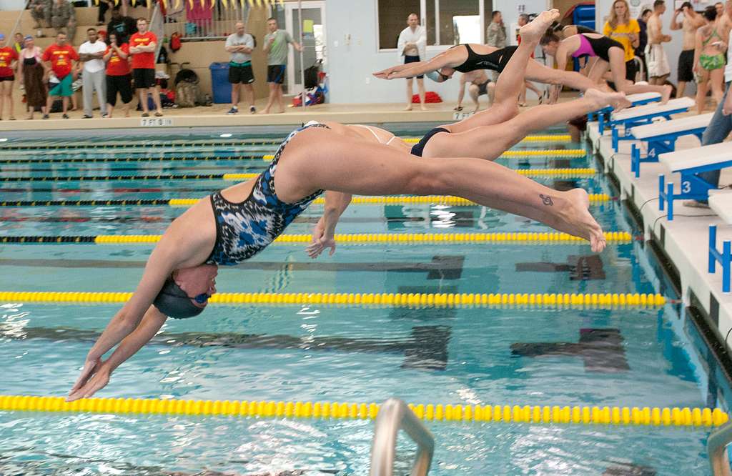 diving off a block