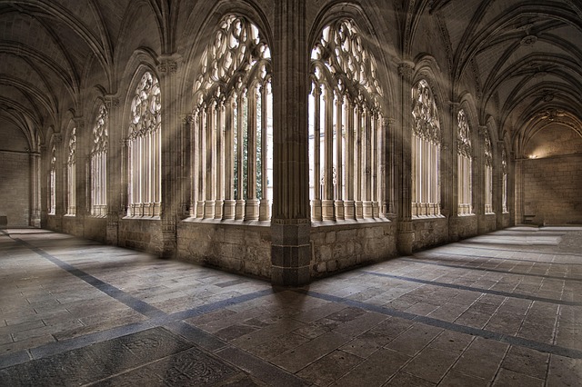 A picture of a hallway with light.