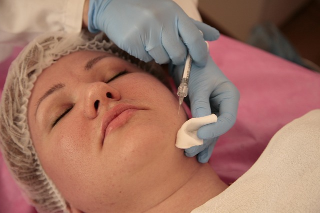 A picture of a dermotologist performing work on a patient.