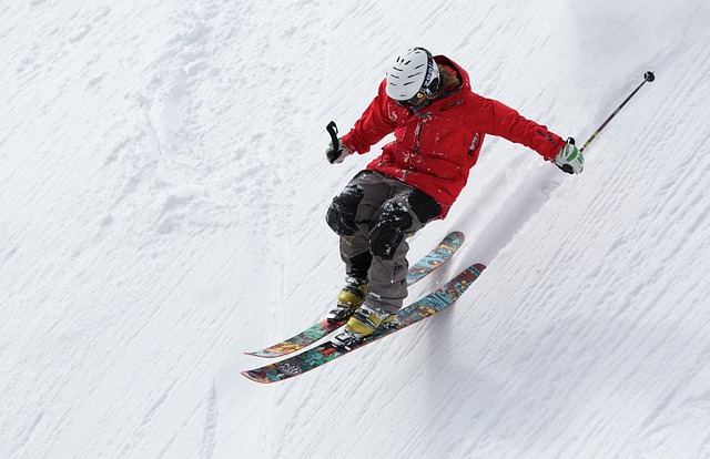 Man skiing on mountain