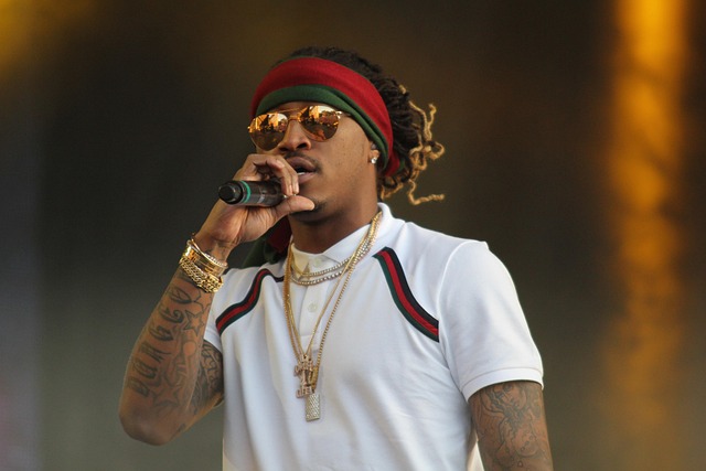 Music artist with designer clothes