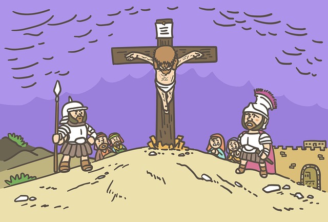 A picture of Jesus dying on the cross
