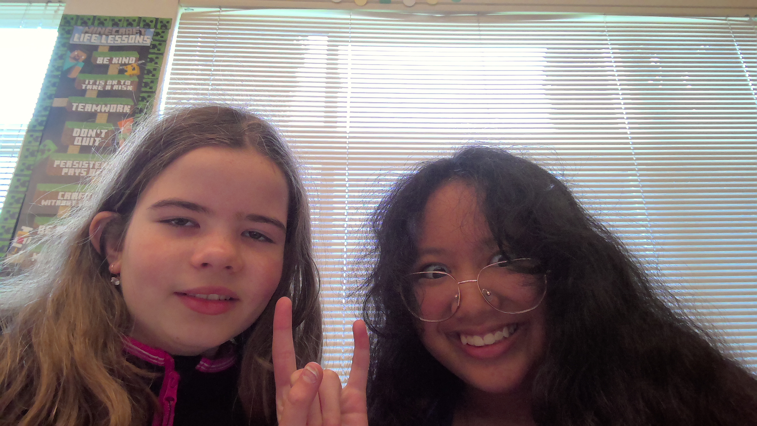 Chaotic girl to the right and emo girl to the left.