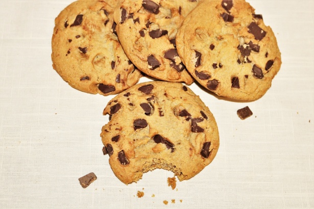 a cookie with a bite taken out of it