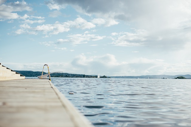 lake with dock