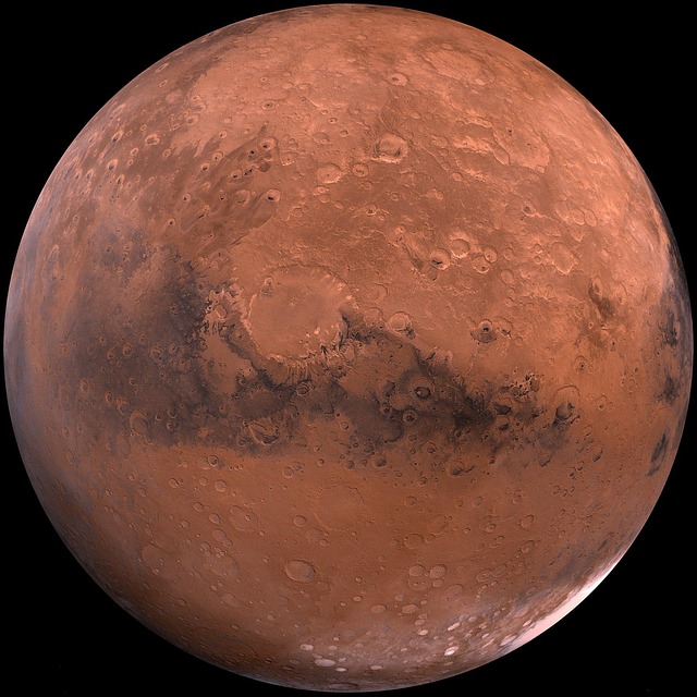 a picture of mars, a red planet 