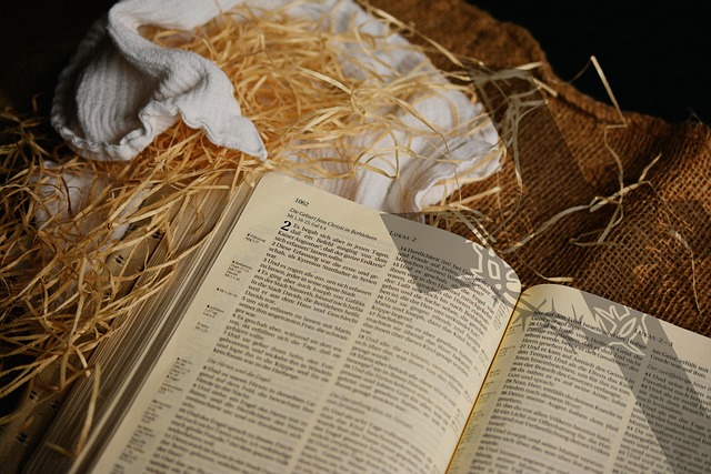 bible in hay in a barn