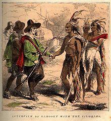 Samoset meeting settlers