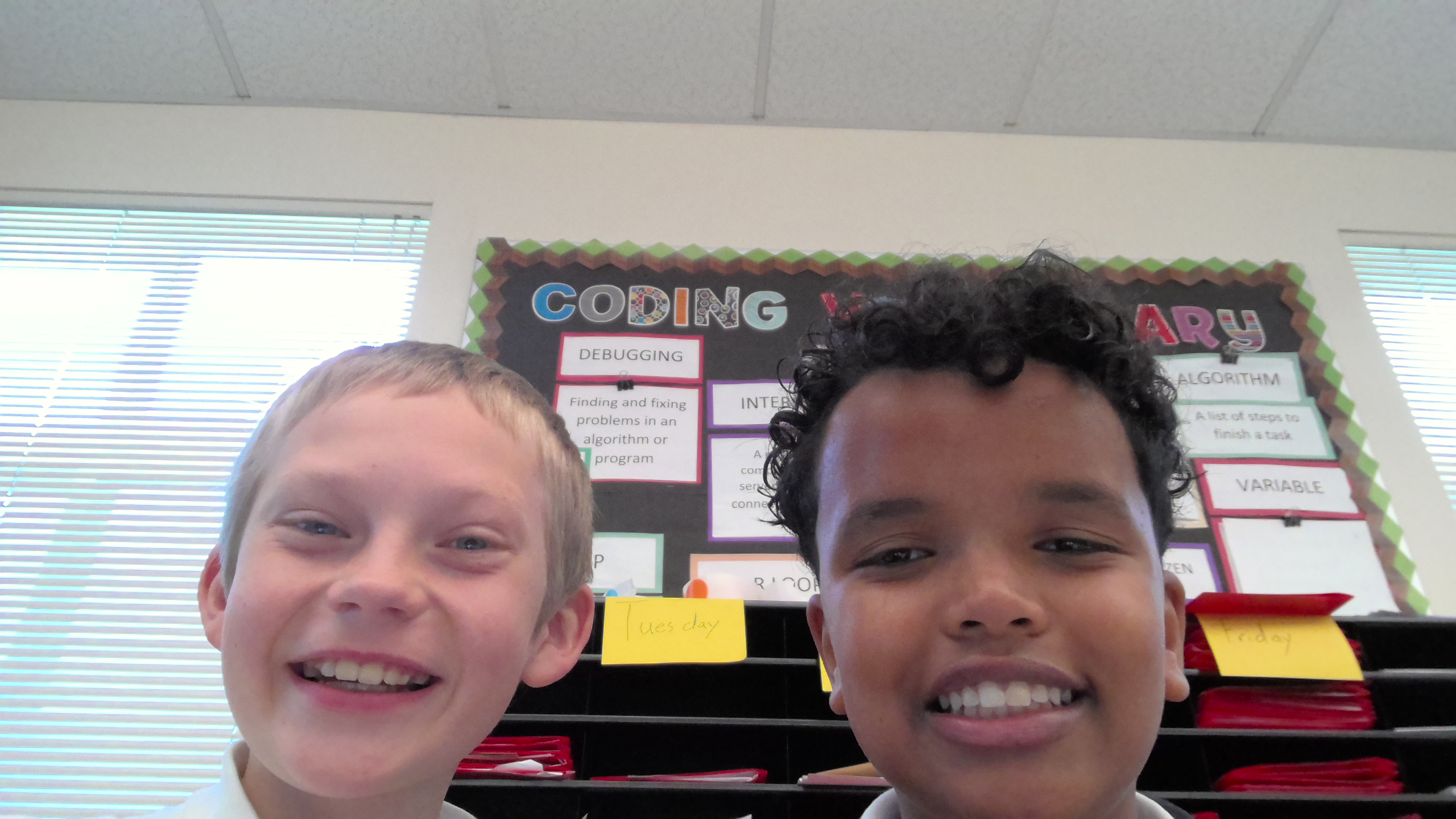 Markos and Rowan smiling