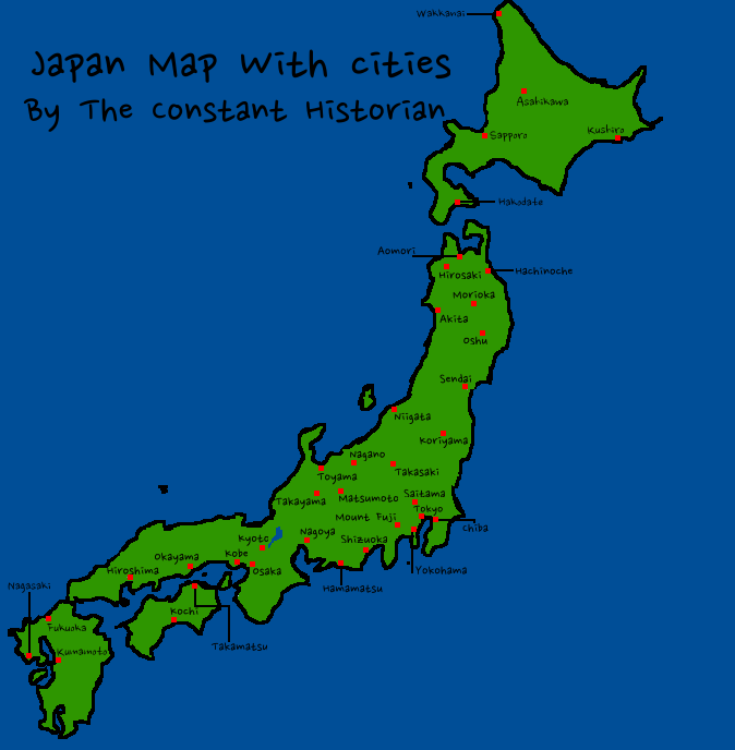 japan with cities