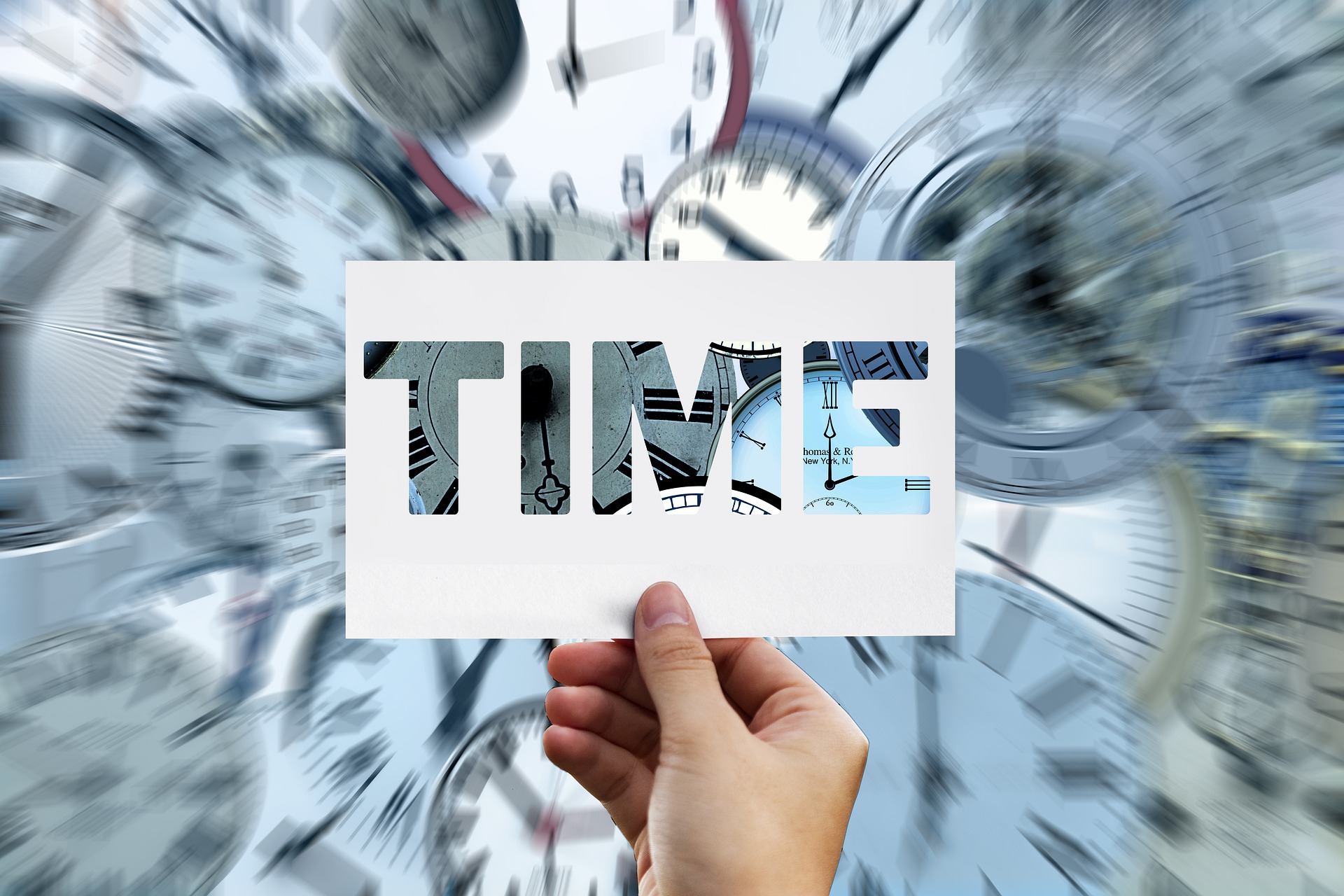 clocks in the backround with word time