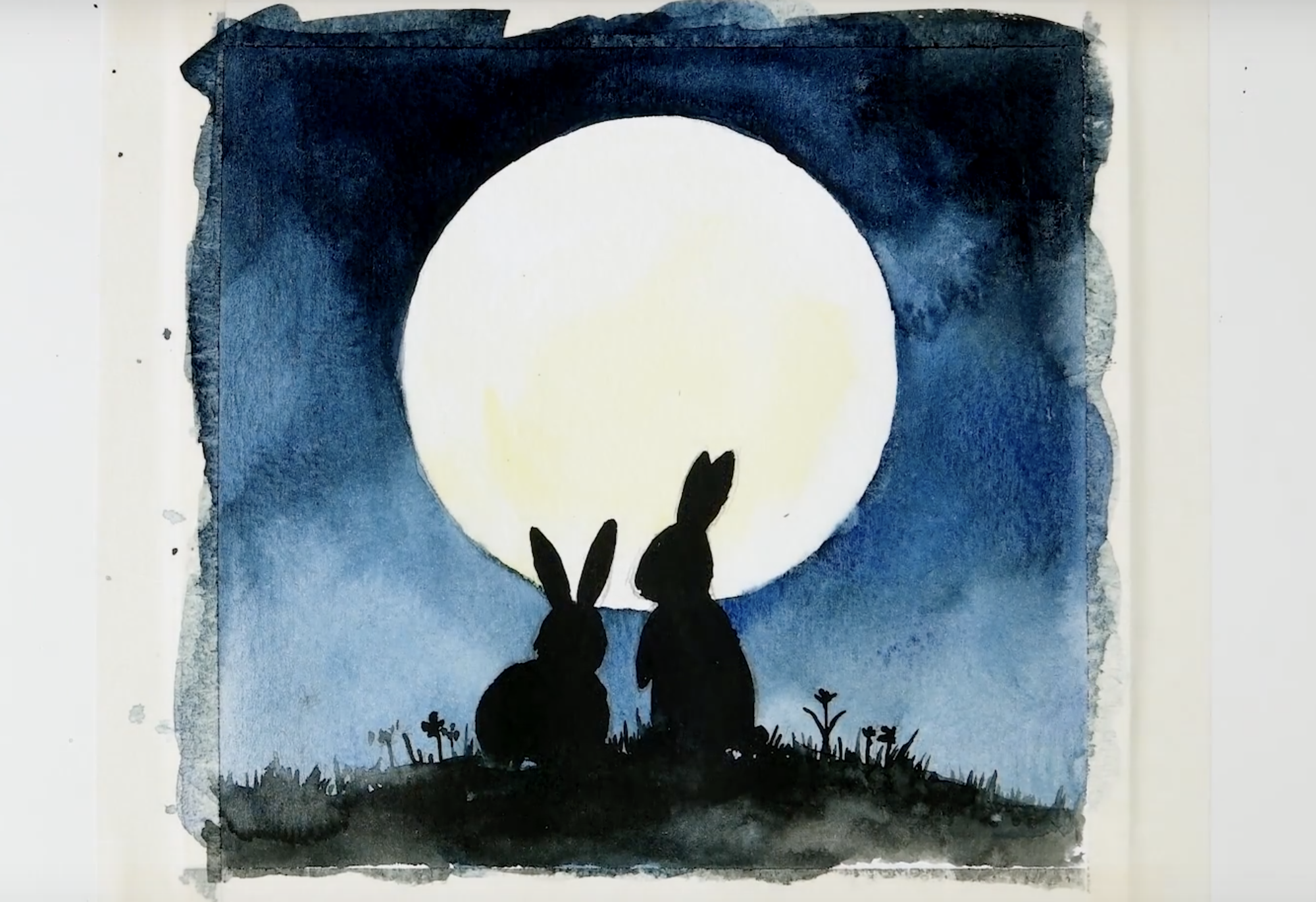 painting of rabits
