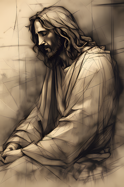 Jesus praying