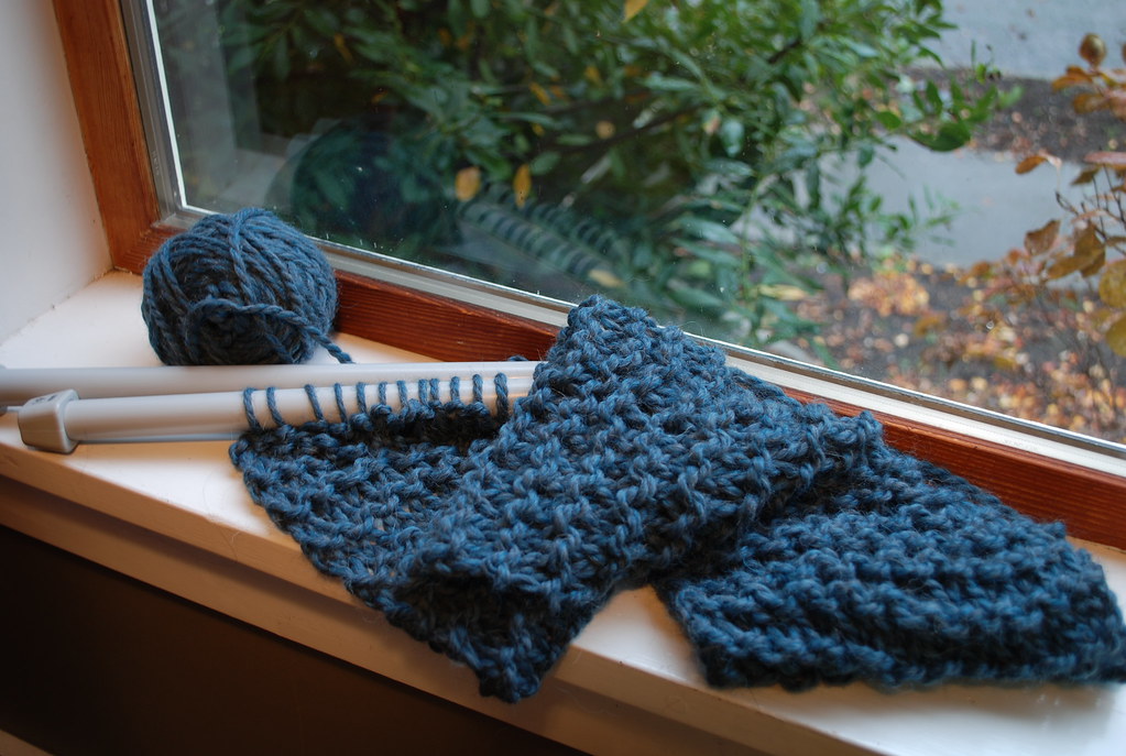 garter knit scarf
