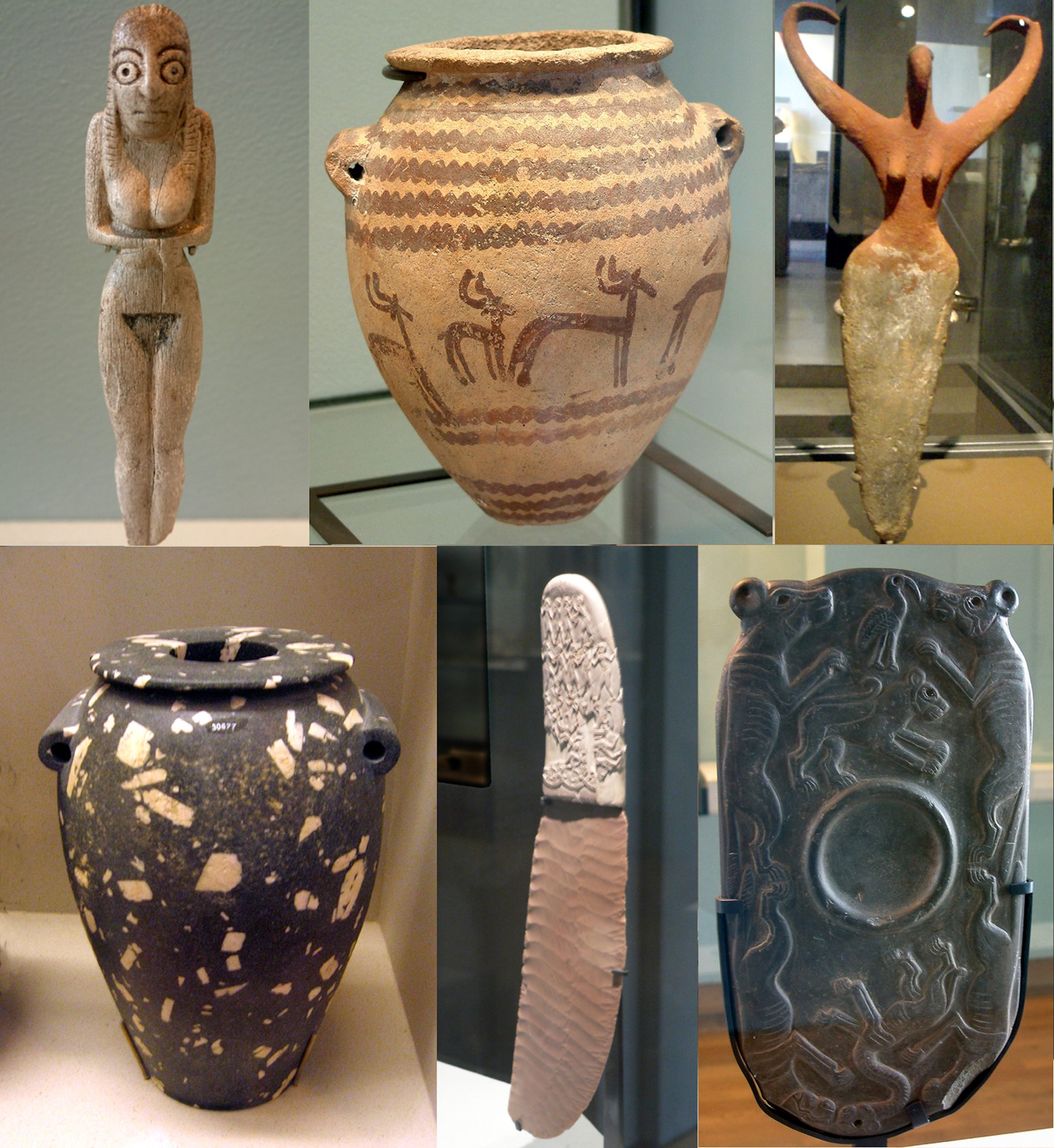 Wikipedia, Attribution-ShareAlike 4.0 International, https://en.wikipedia.org/wiki/Ancient_Egypt#/media/File:Predynastic_collage_(new_version).jpg
