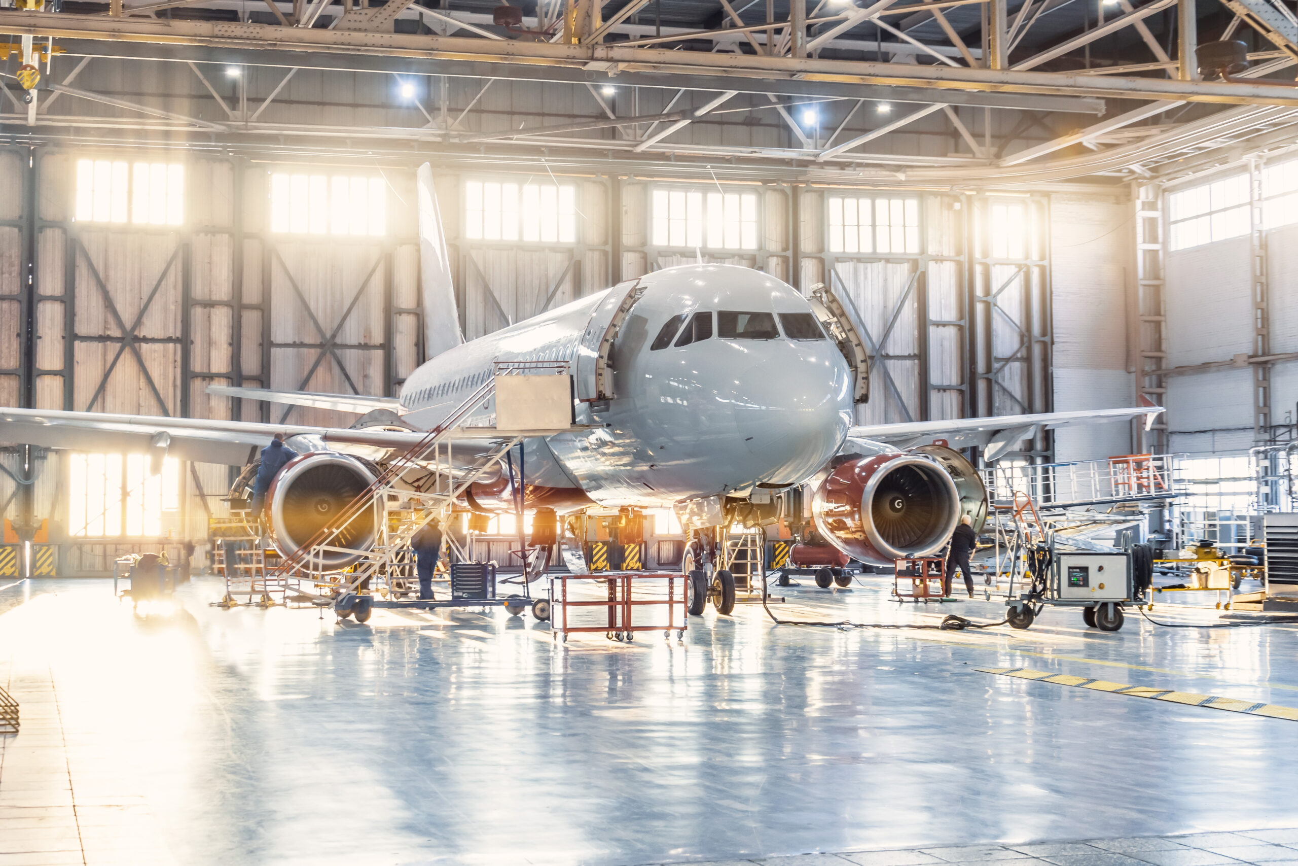 a plane being built