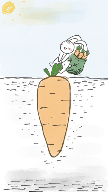 rabbit working hard