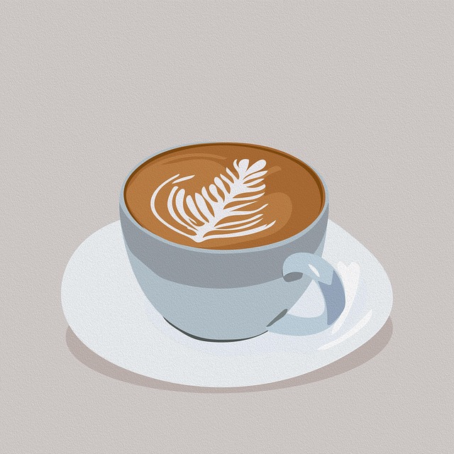 A photo of a cartoon coffe cup