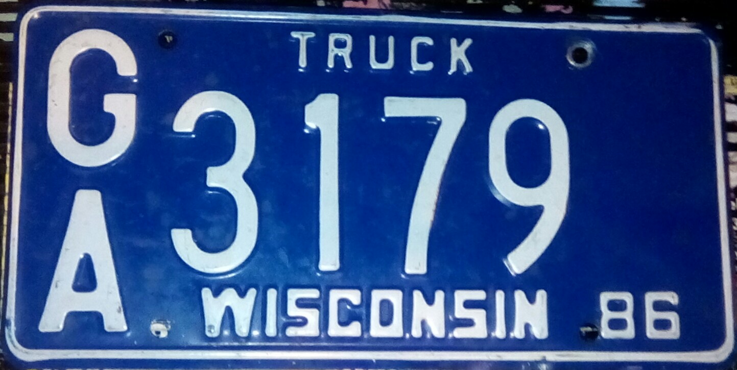 1986 Insert Truck GA 4 Digit