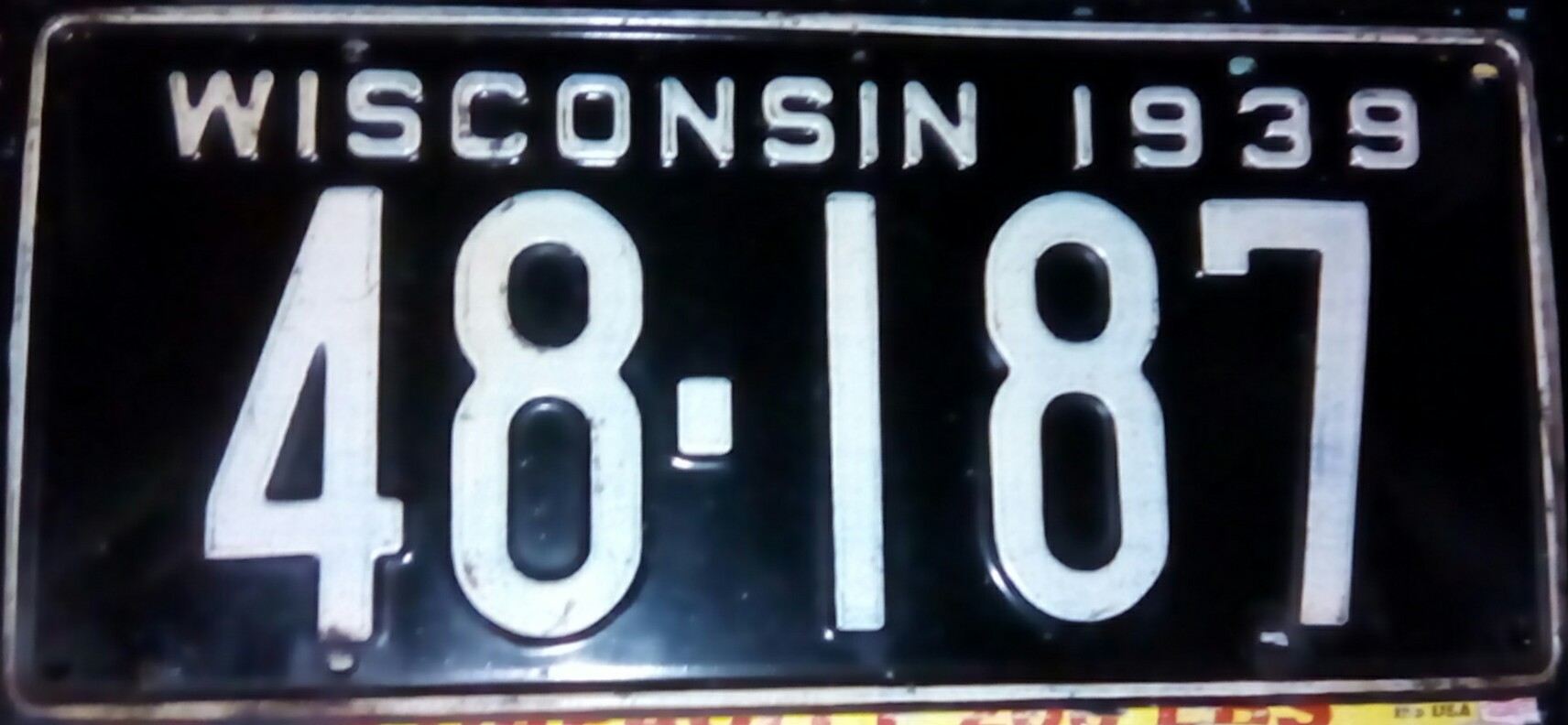 1939 Wisconsin Plate