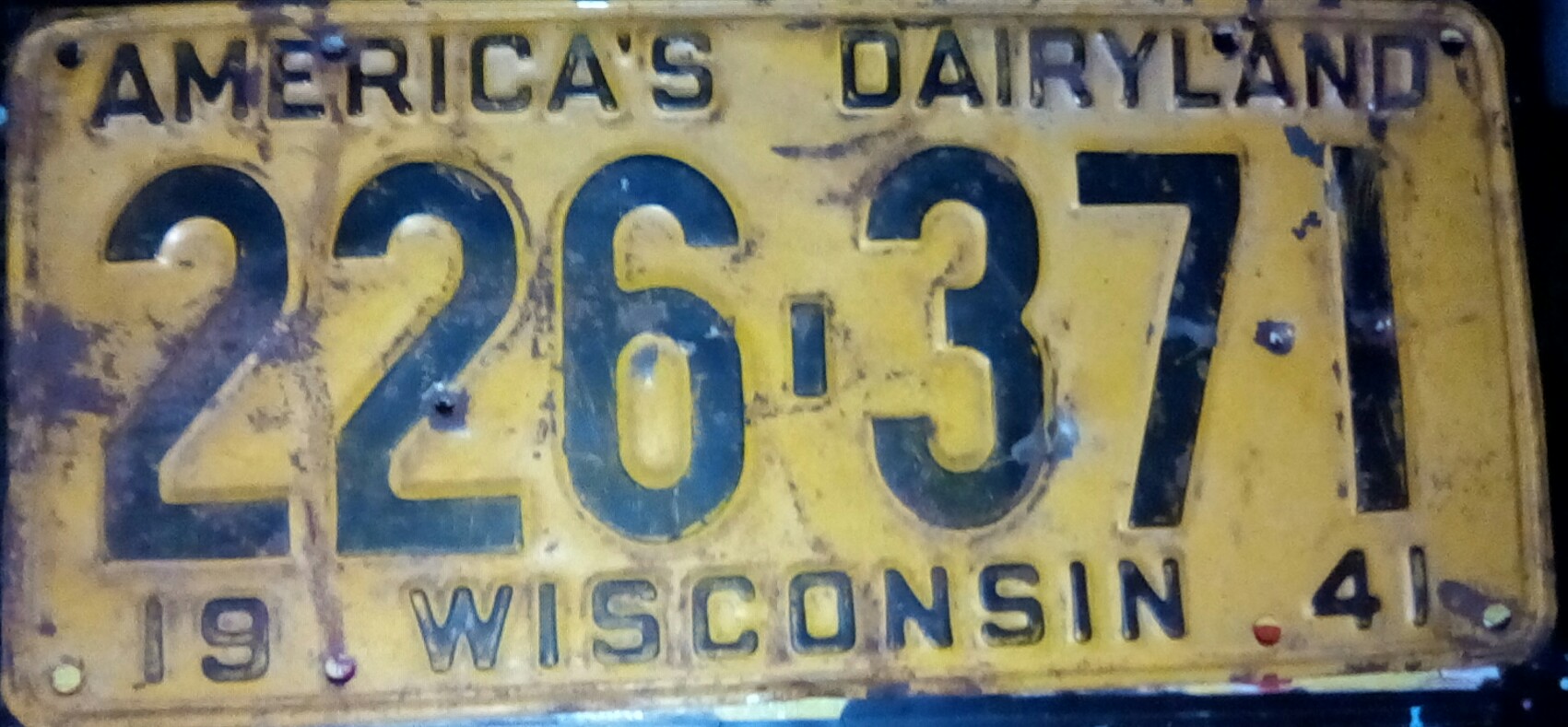 1941 Wisconsin Plate