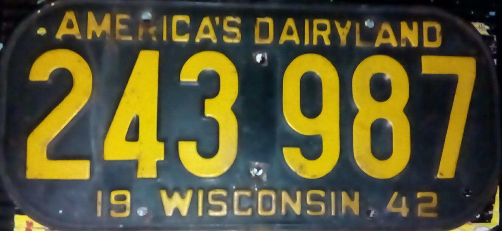 1942 Wisconsin Plate