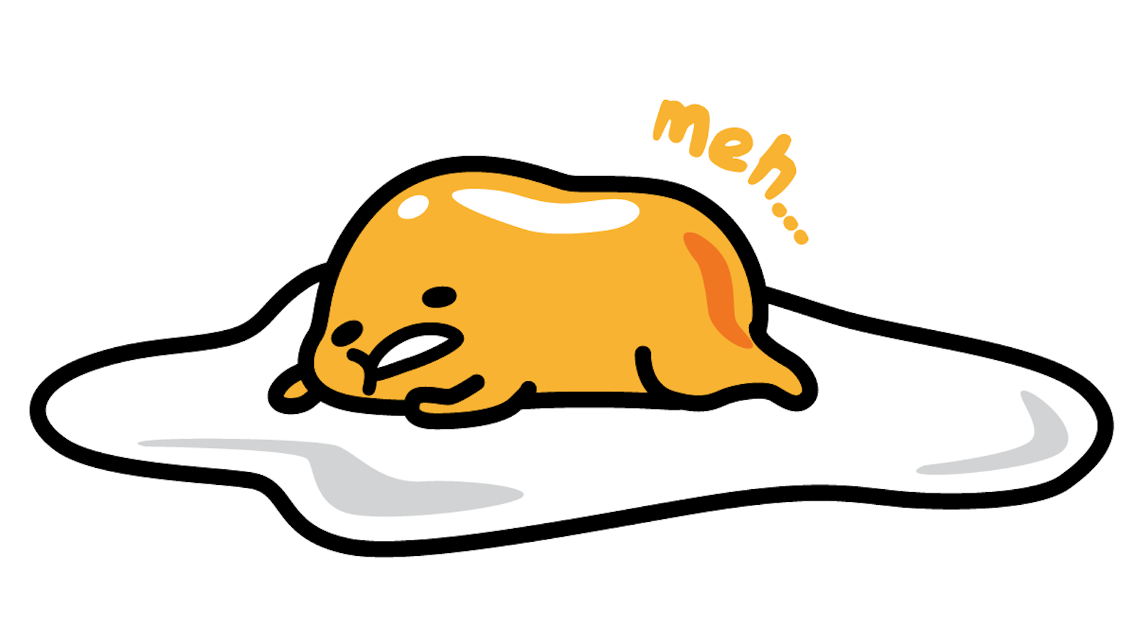 An portrait Gudetama laying down