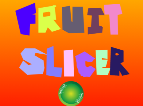 Fruit slicer game program. Click to view.