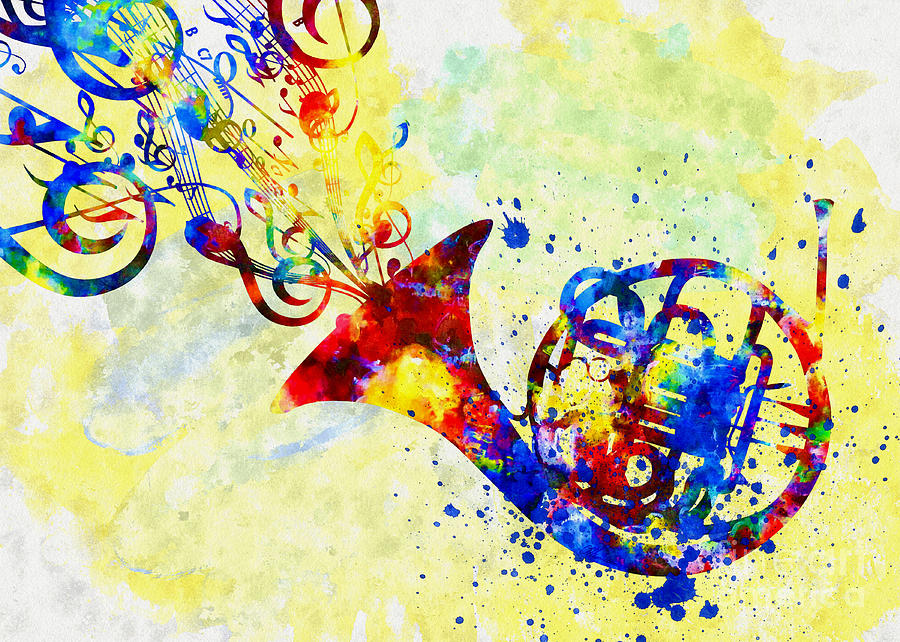 Colorful French Horn