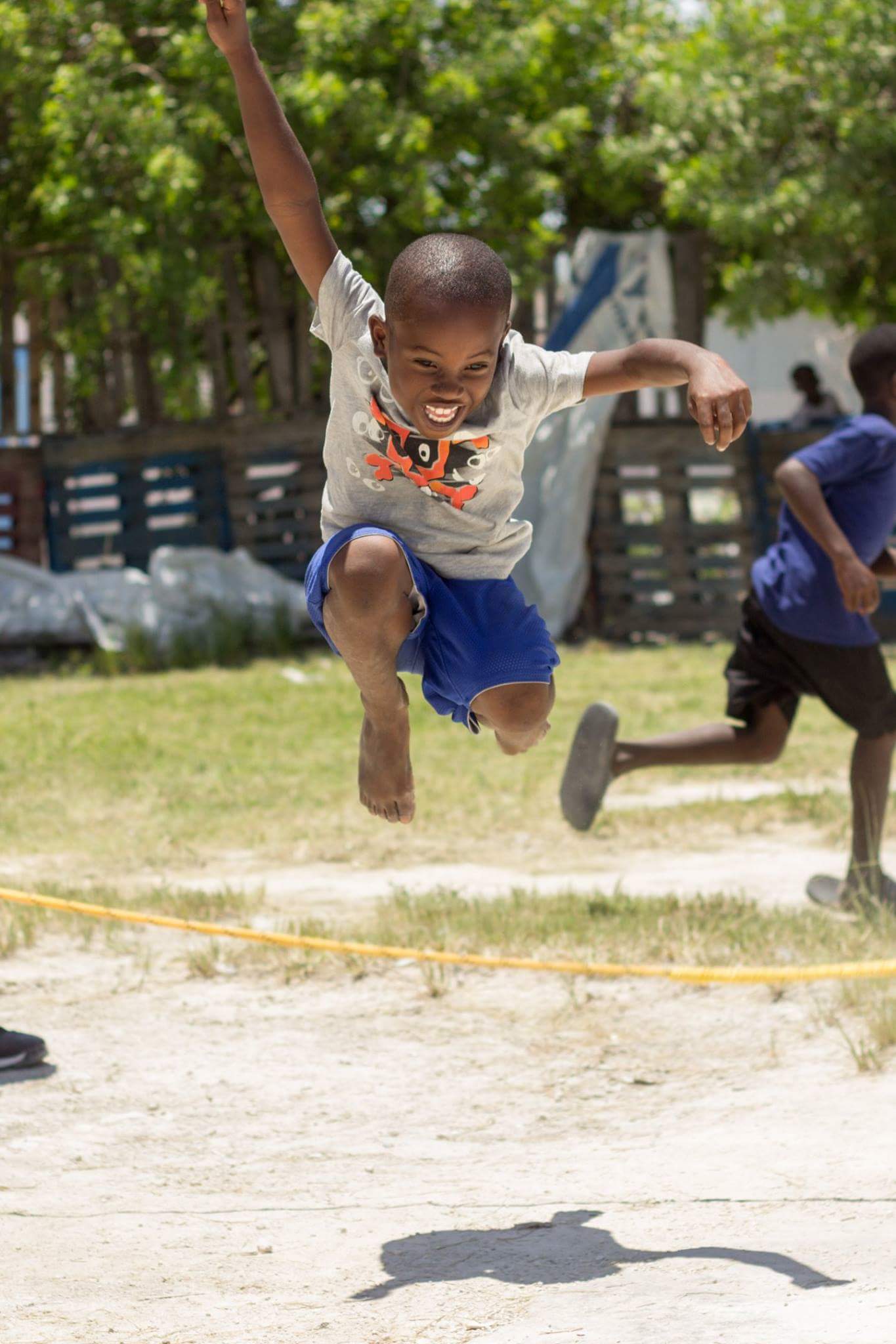 liitle boy jump rope