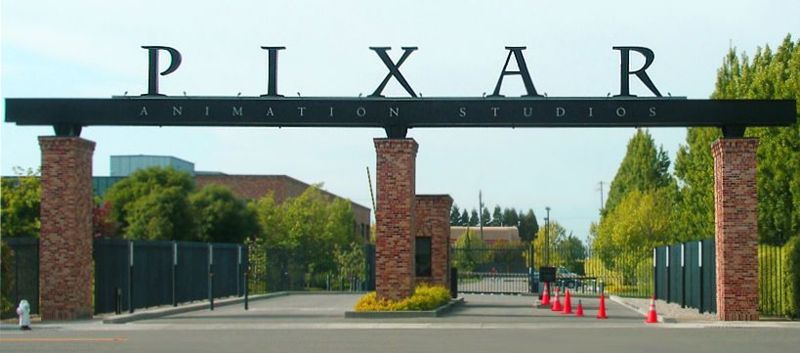 front gates to Pixar Studio