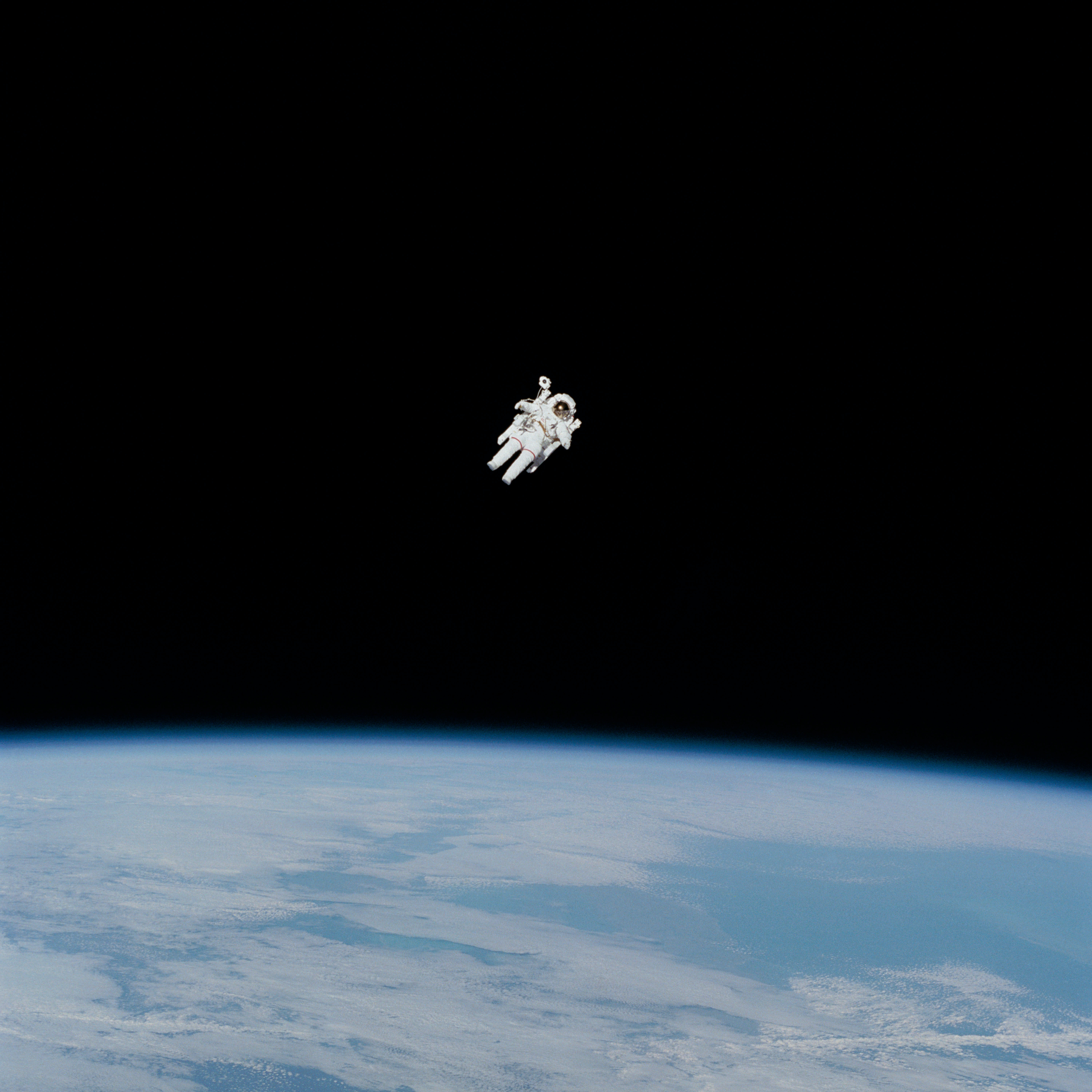 An astronaut in space