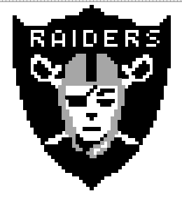 raiders pixel art