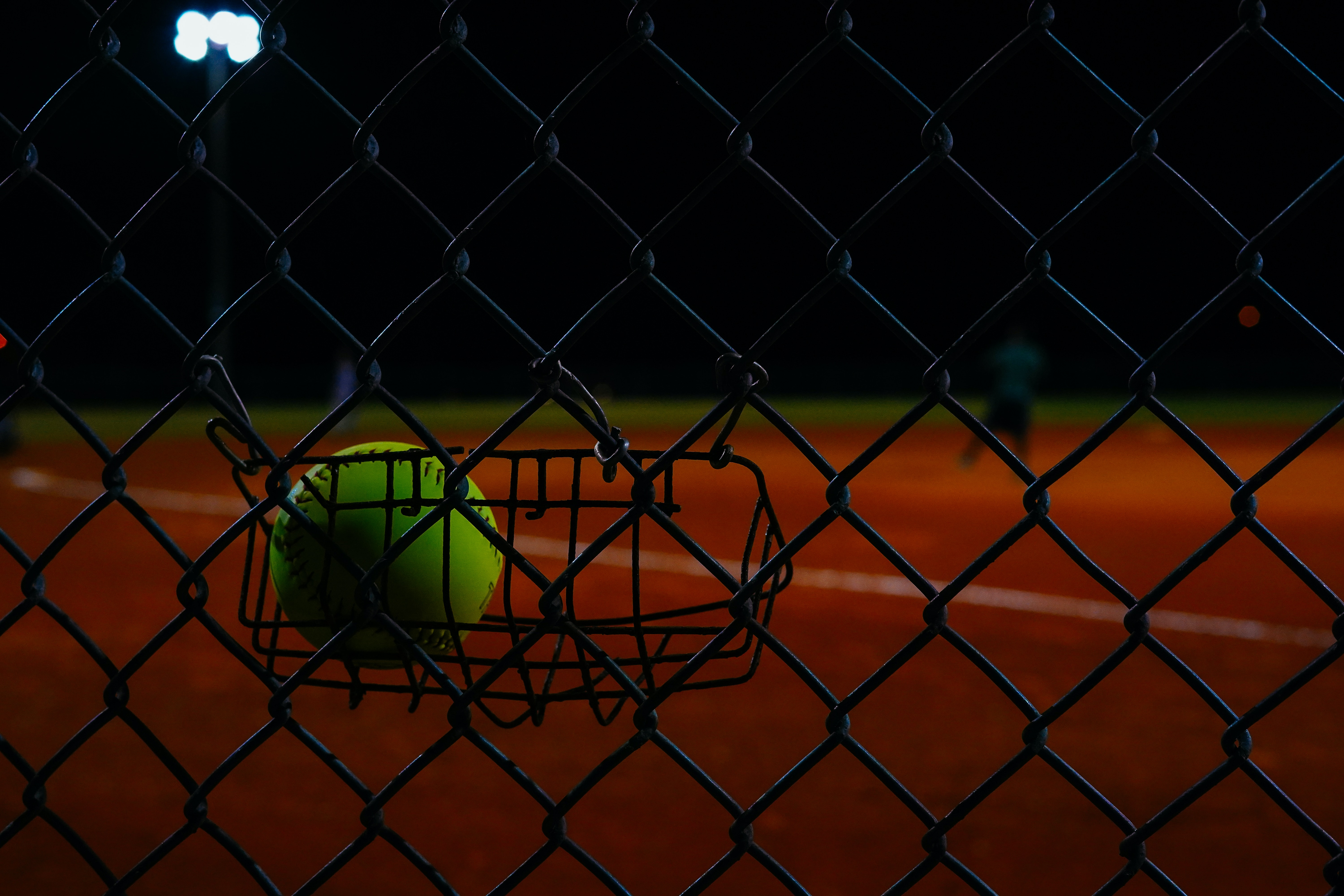 Fence with softball