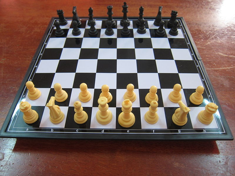 real world set up chess board