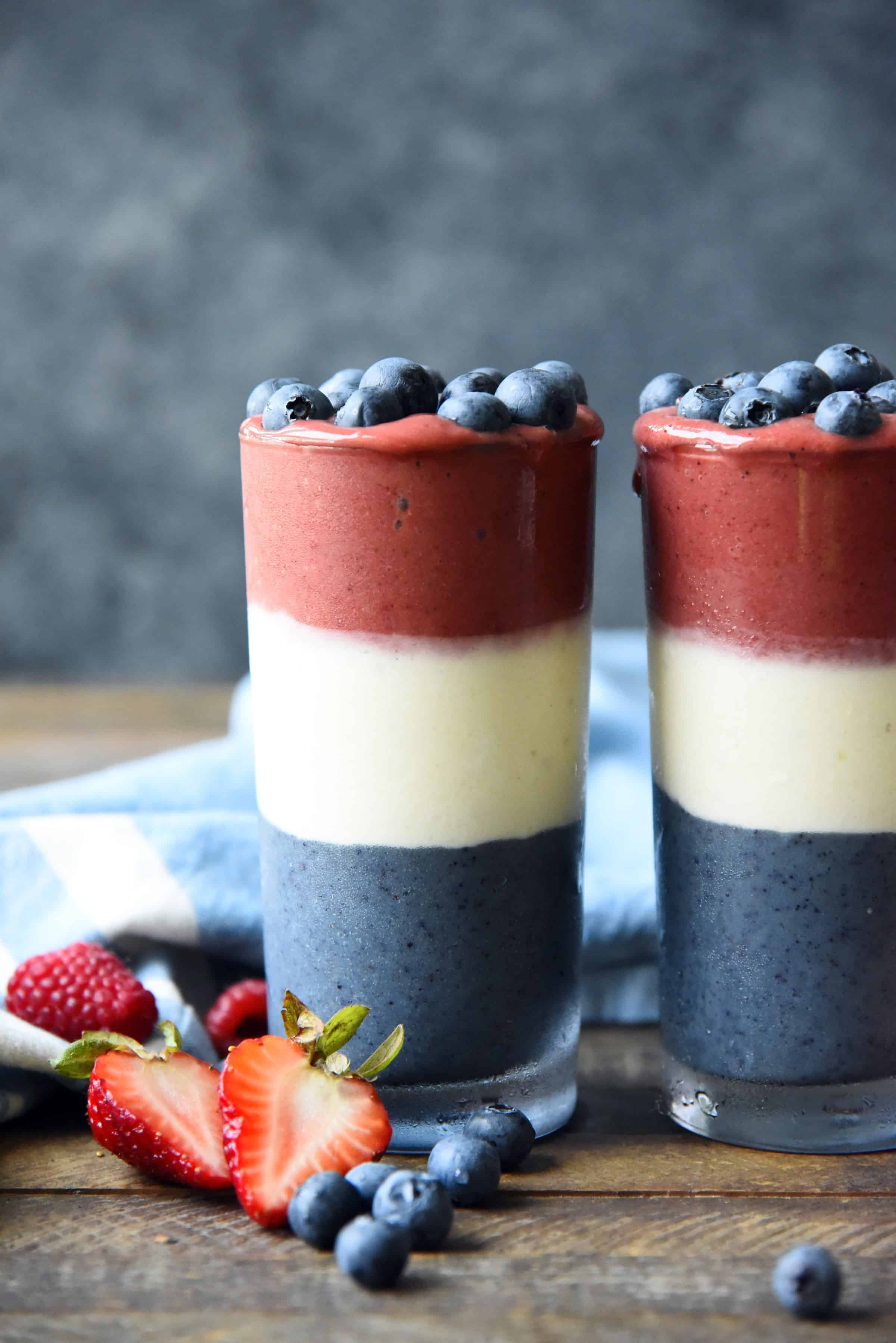 red,white,and blue smoothie