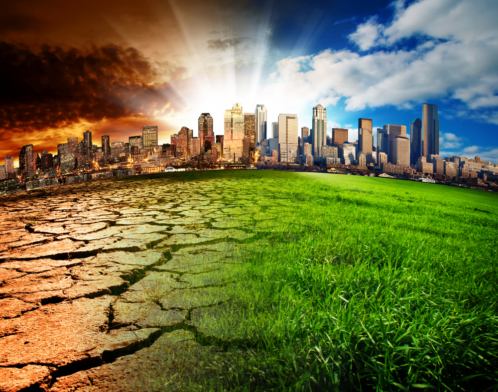City with two sides of climate change
