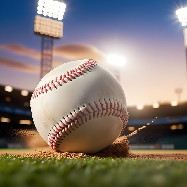Baseball on dirt