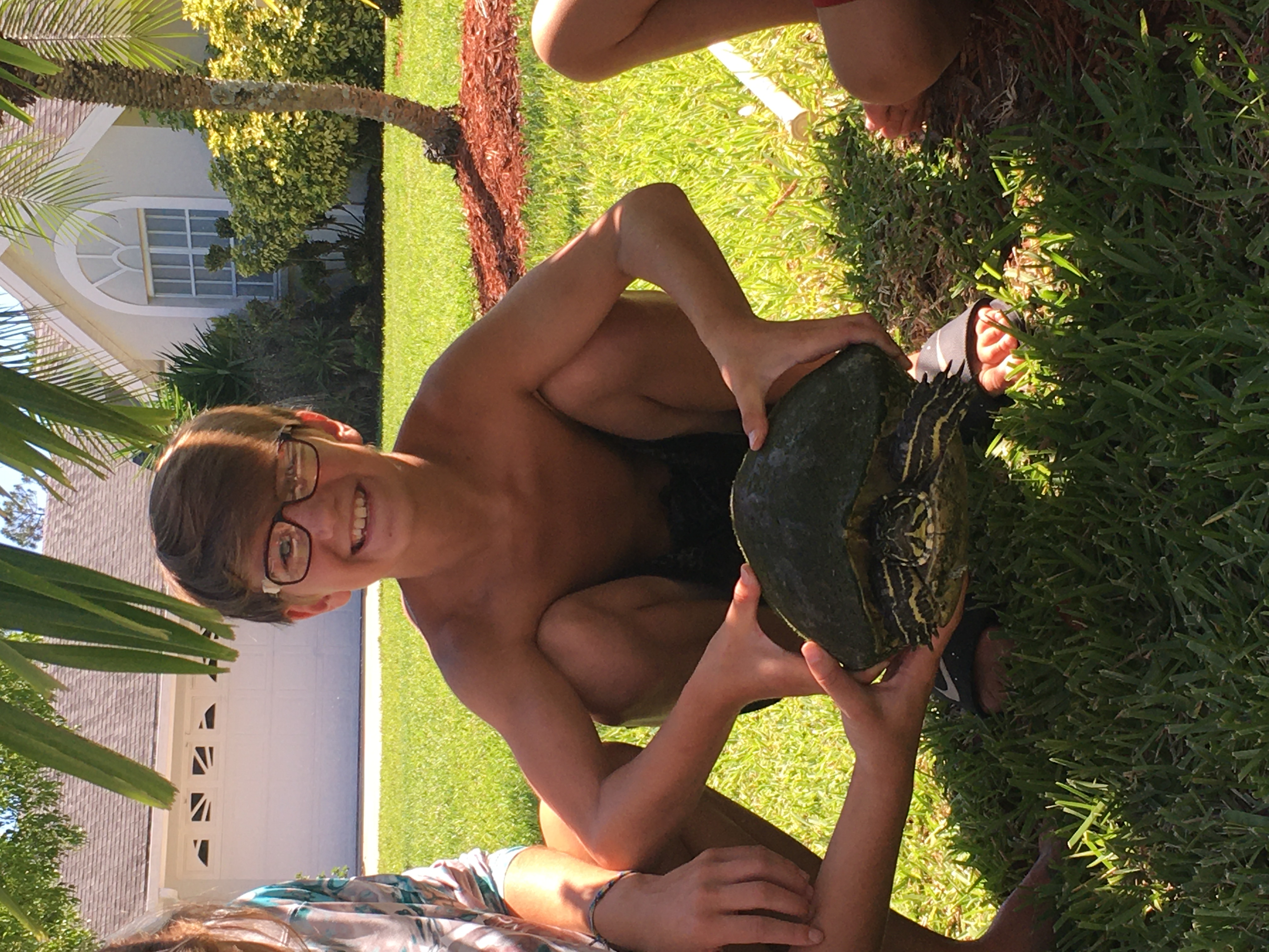This is me holding a turtle