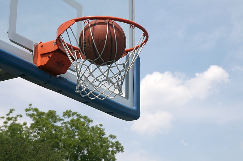 ball going into hoop