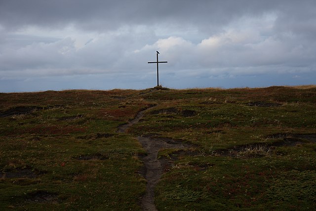 cross on a hill