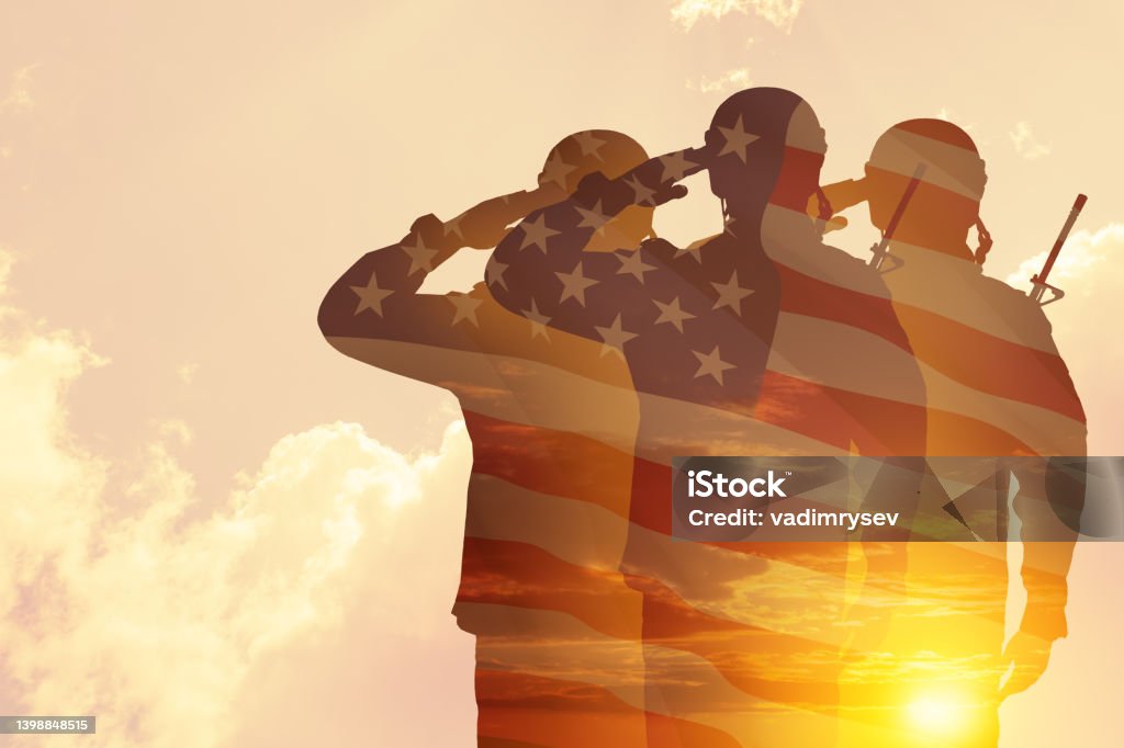 soldiers
  saluting 