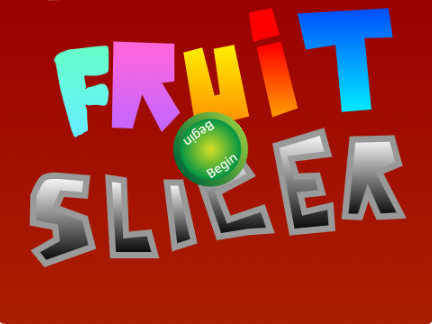 Fruit slicer start screen