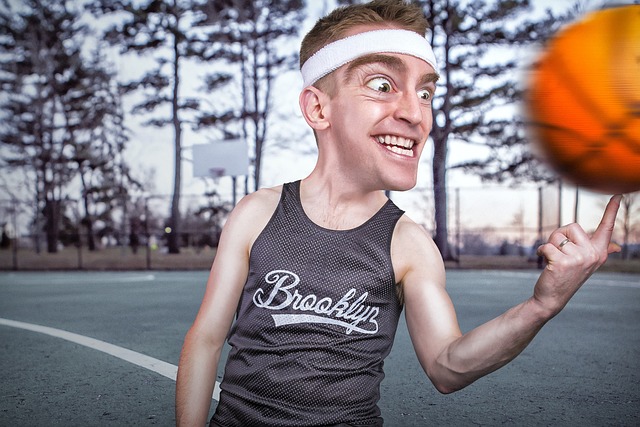 person from Ohio spinning basketball on finger.