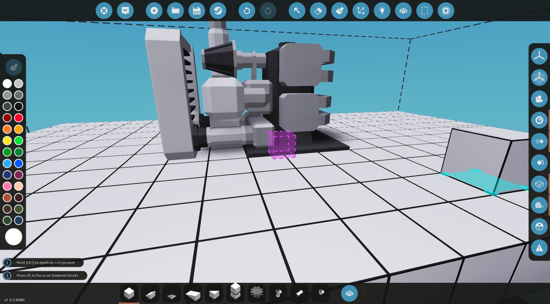 An engine with a radiator