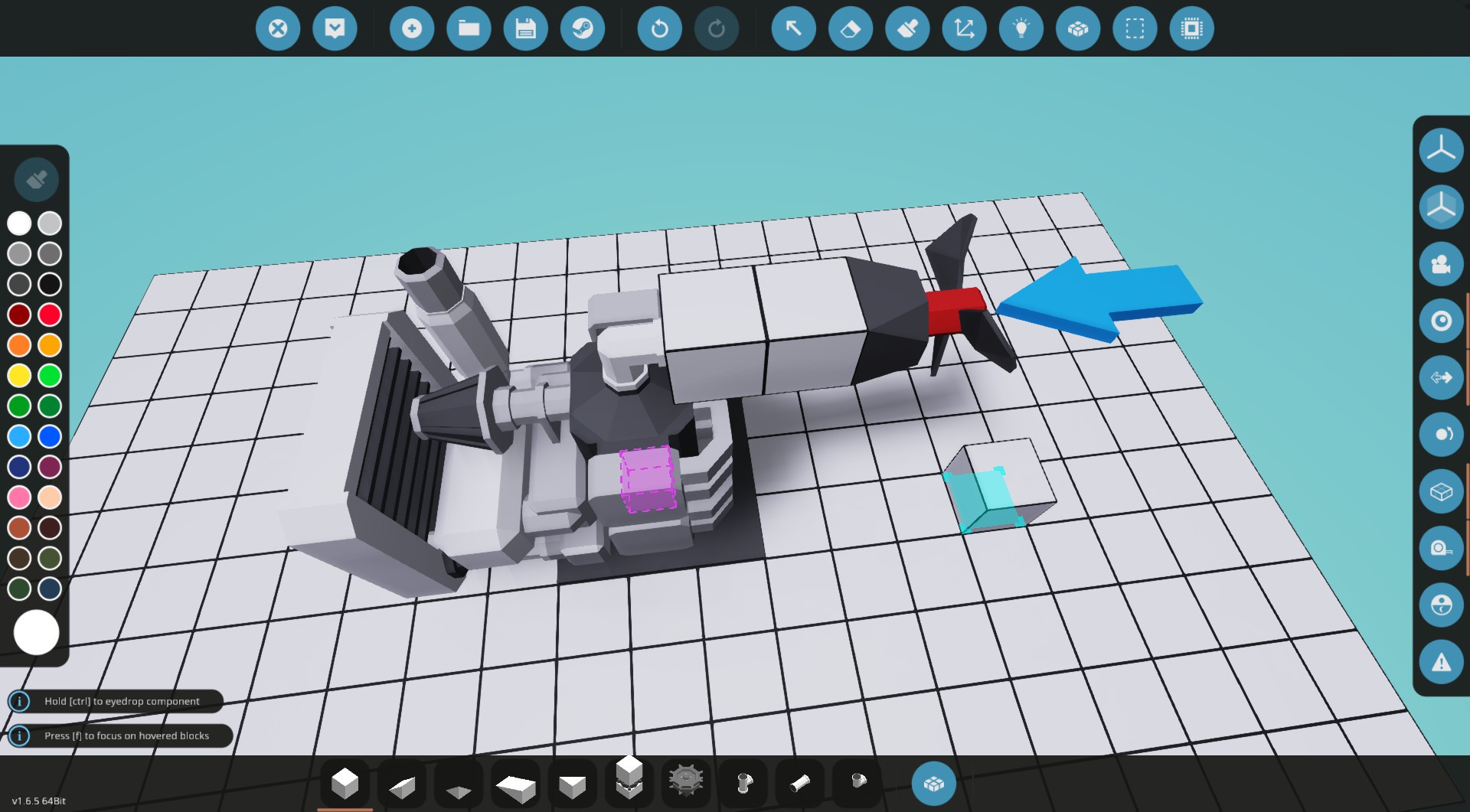 An engine with a propeller