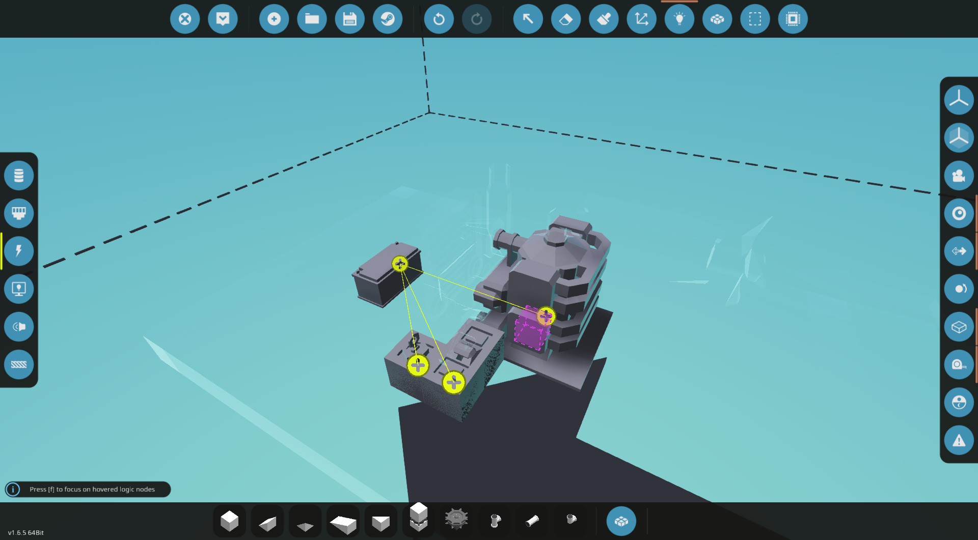 An engine with the electricity attached